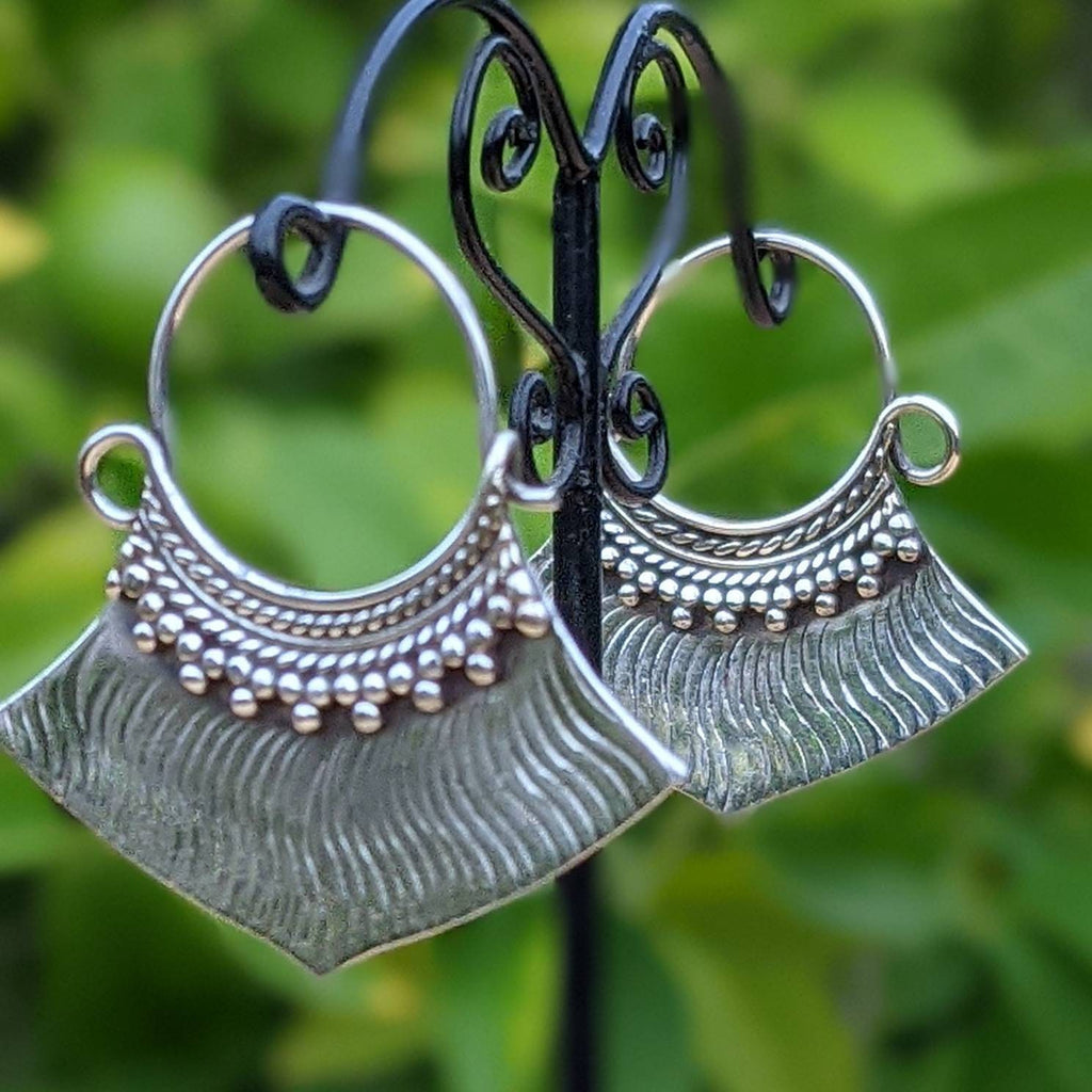 Plan white brass earrings boho earrings ethnic style for any occasion handmade with Care