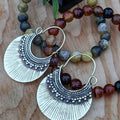 Plan white brass earrings boho earrings ethnic style for any occasion handmade with Care