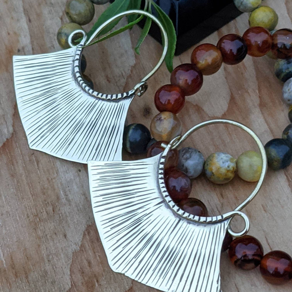Handmade Brass Boho Dangle Earrings: Ethnic Style