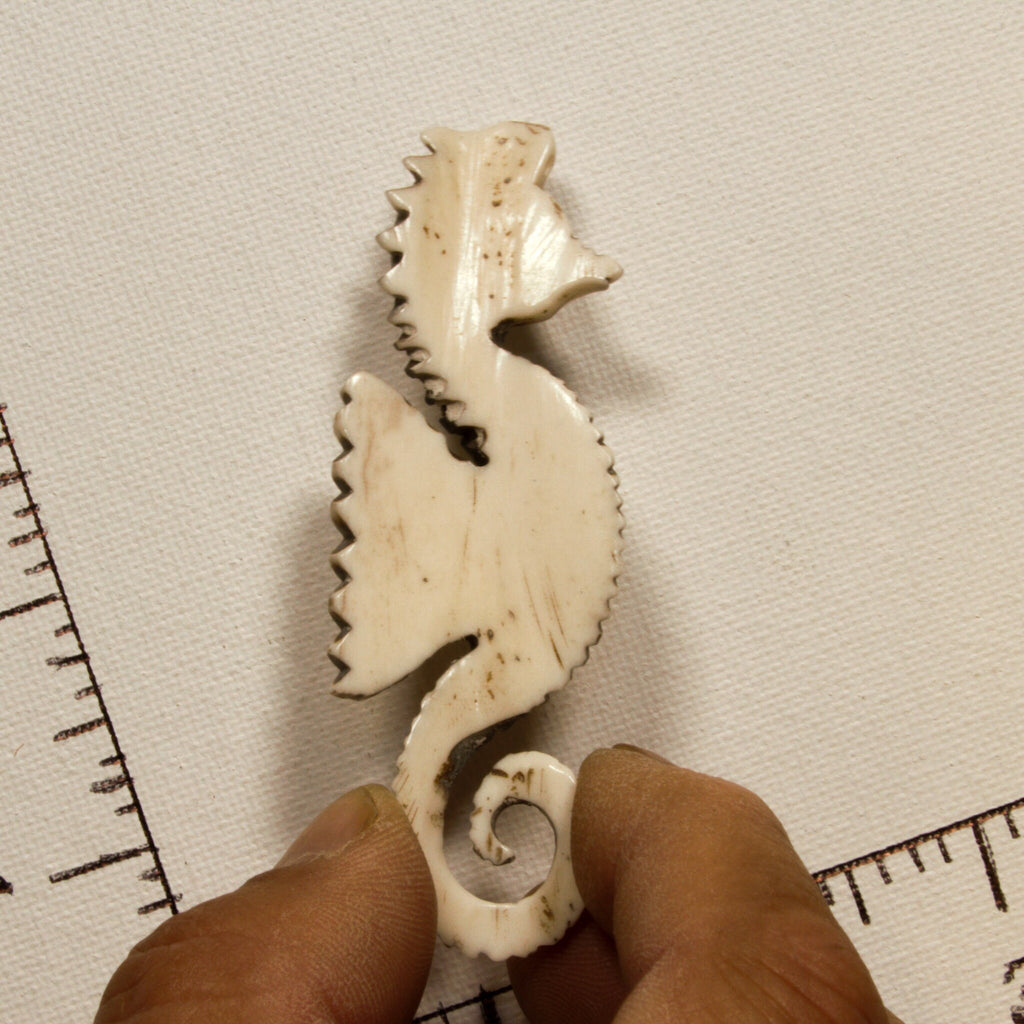 Seahorse Yak Bone Carved Pendant button