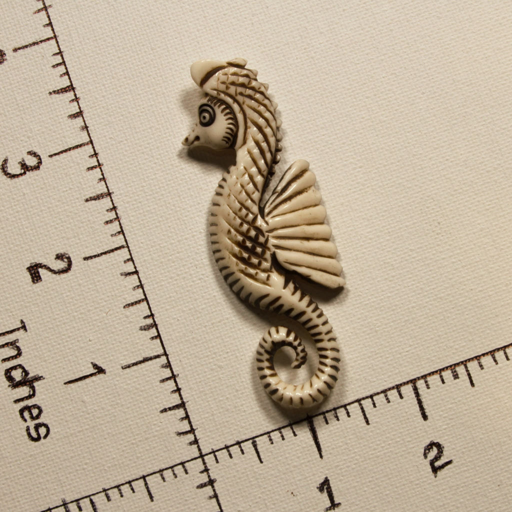 Seahorse Yak Bone Carved Pendant button