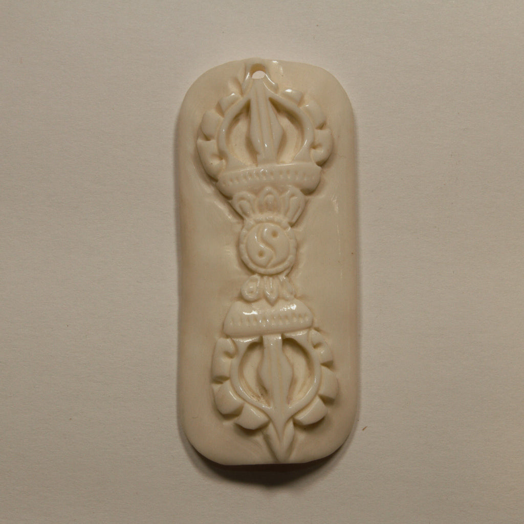 Yak bone Dorje finest work of art pendant button