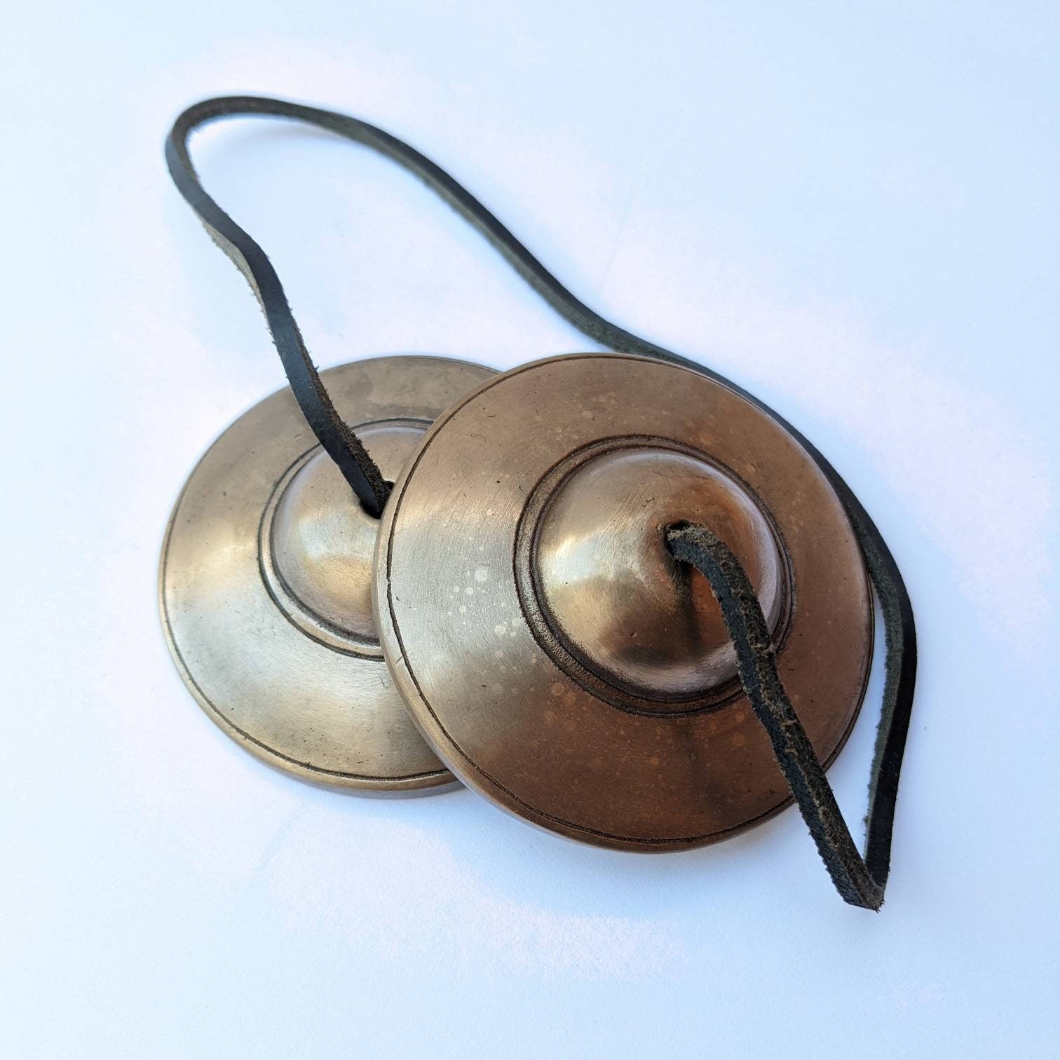 3" Bronze Tingsha Bells: Sound Healing Meditation Tool, ting sha. Tibean Bell