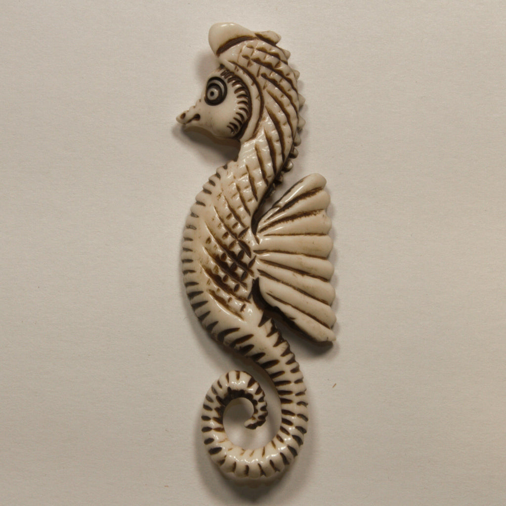 Seahorse Yak Bone Carved Pendant button