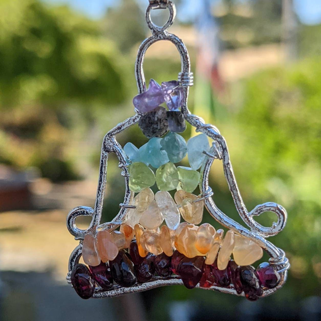 CHAKRA Crystal Pendant - yogic charm - Handmade Jewelry, Healing Crystals and Stones