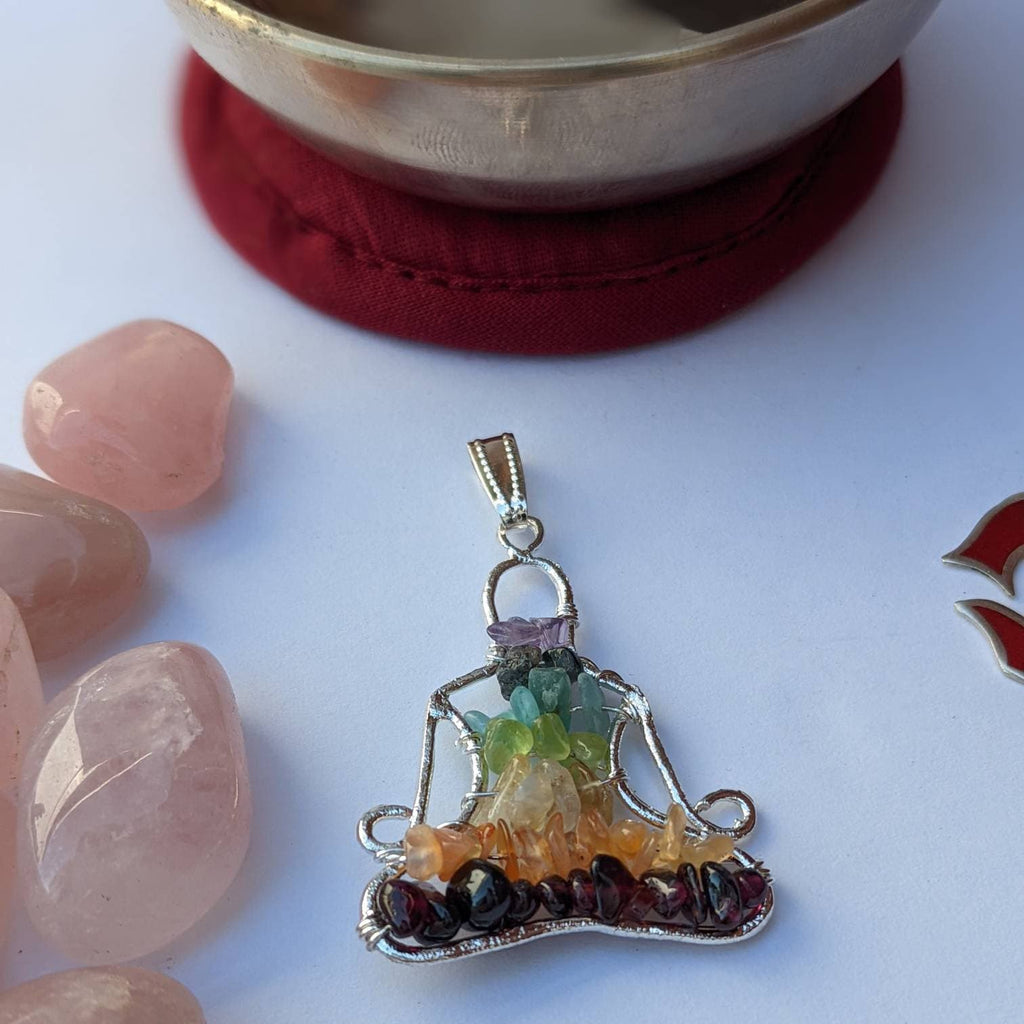 CHAKRA Crystal Pendant - yogic charm - Handmade Jewelry, Healing Crystals and Stones