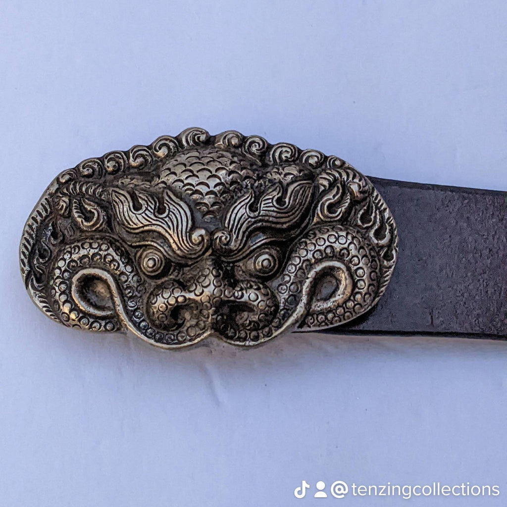 Exotic Tibetan Chhepu Belt Buckle