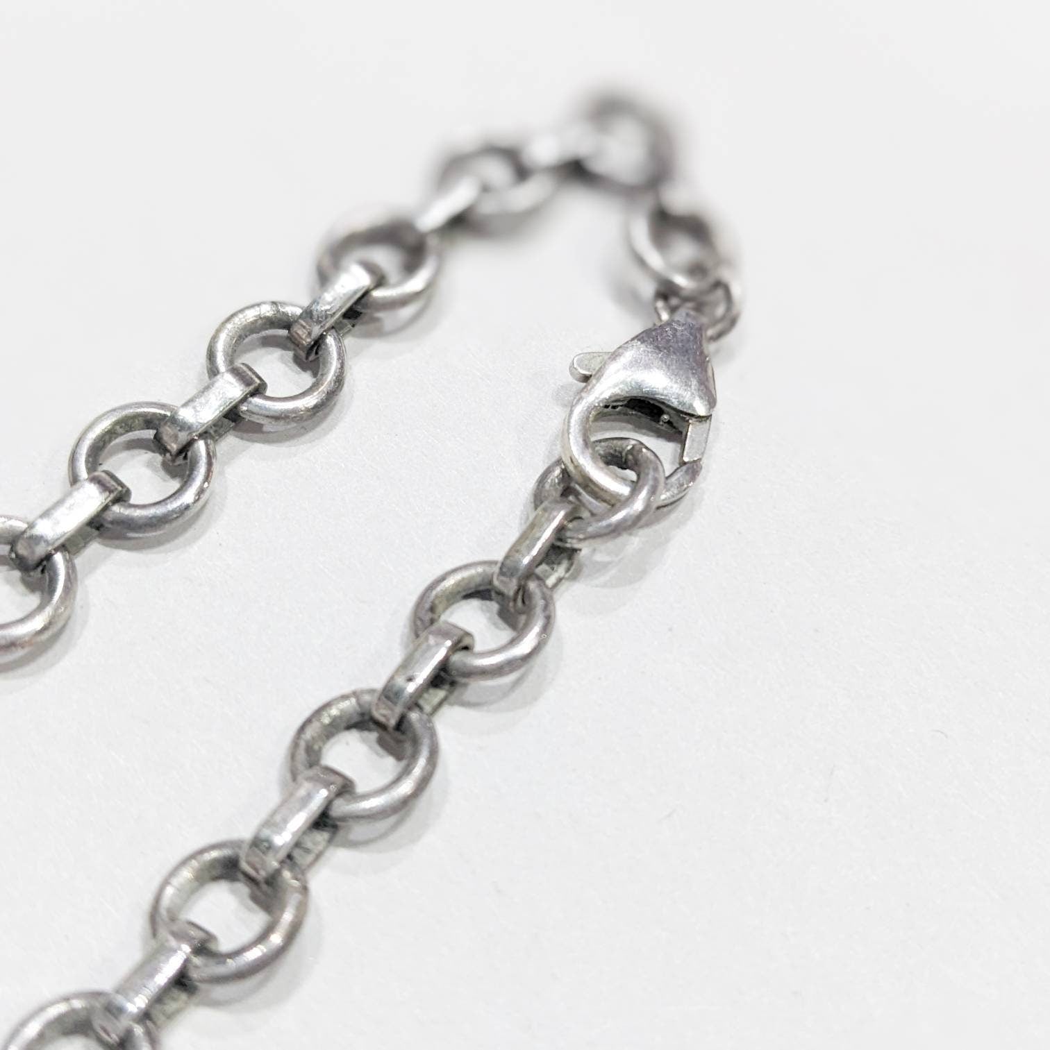 Vintage Shiva eye pure silver necklace
