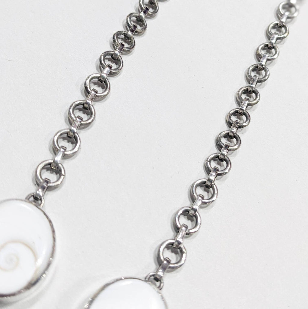 Vintage Shiva eye pure silver necklace