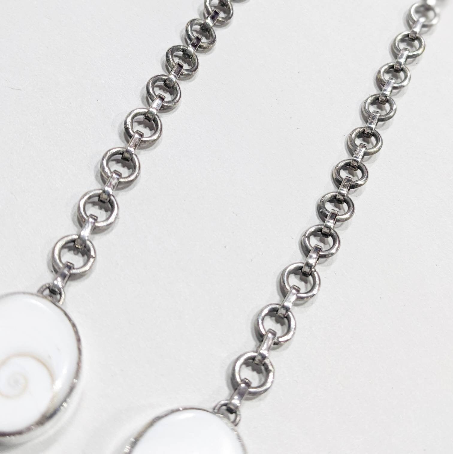 Vintage Shiva eye pure silver necklace