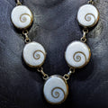 Vintage Shiva eye pure silver necklace