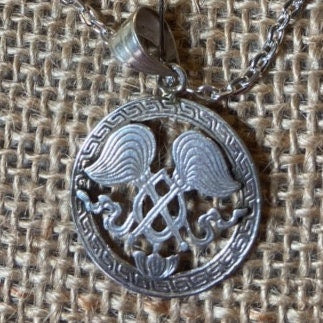 All-powerful Wheel:(Silver Pendant of Auspicious symbol) (T1102-004.9)