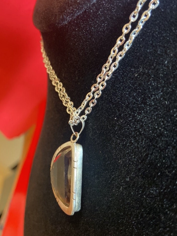 Handmade Amethyst 925 Sterling Silver Pendant - 3x2cm