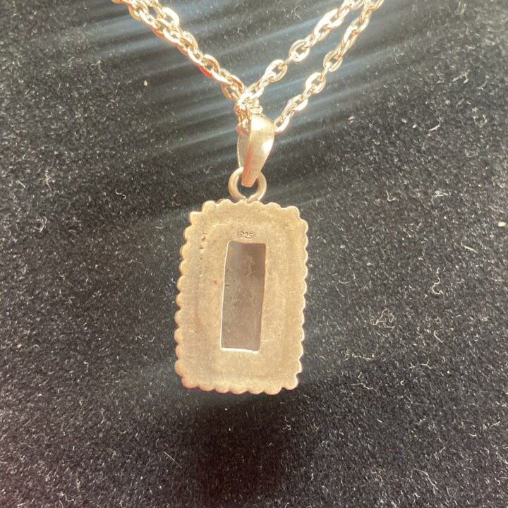 P3/26 - Rose Quartz Pendant with sterling silver, for men or women (T12-026)