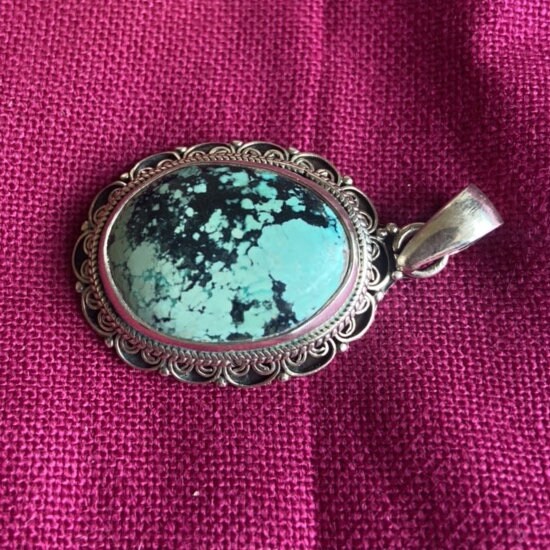 Turquoise gemstone Necklace (T1101-006.5)