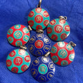 P4/8 - Buddhist Om Mani Padme Hug, Necklace Silver Pendants  (T12-2/8)