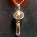P5/2-Quartz Pendant with lapis lazuli & silver.(T12-3/2)