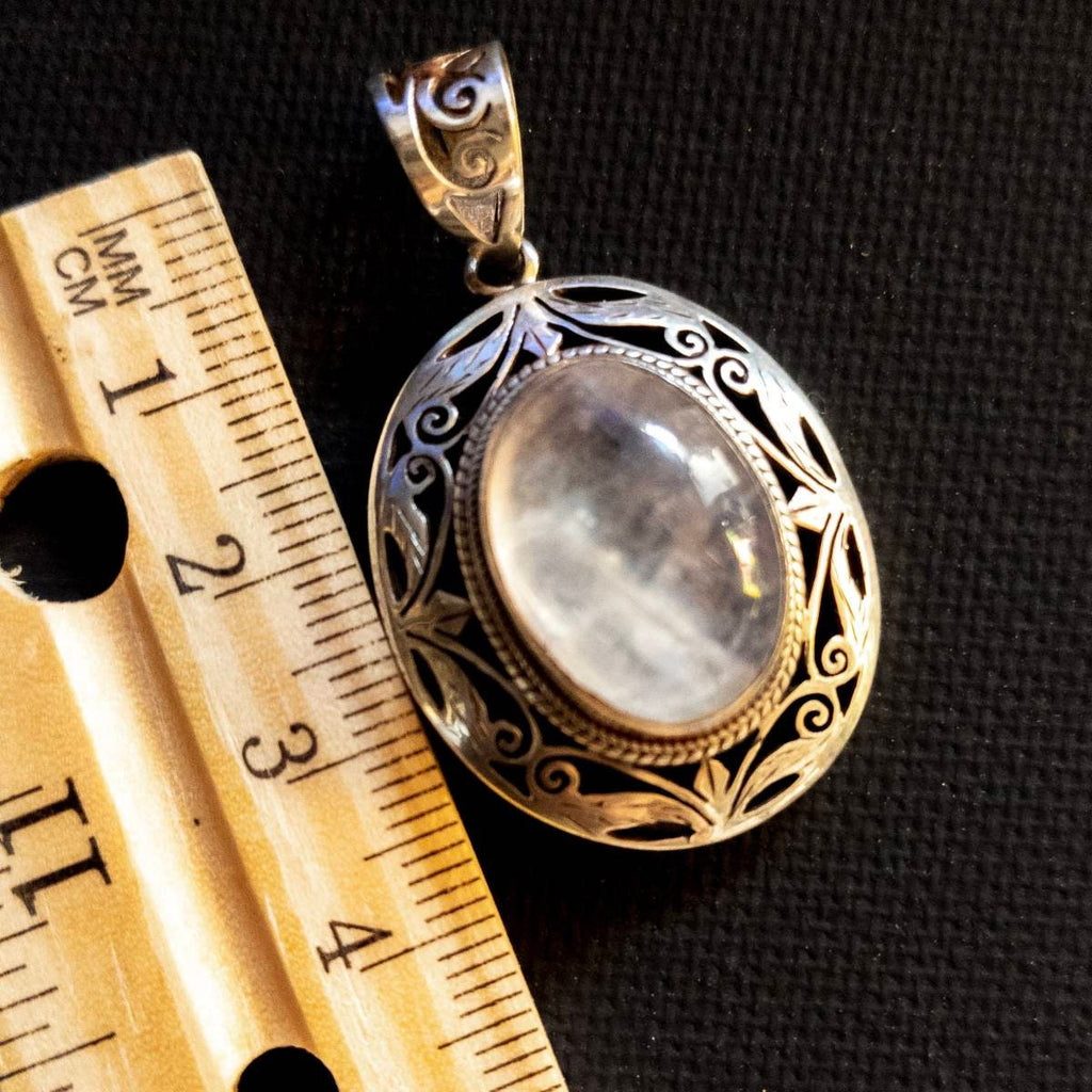 Handmade 925 Sterling Silver Moonstone Pendant Necklace