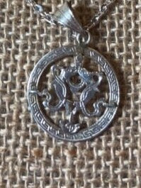 Auspicious Golden Fishes: (Silver Pendant of Auspicious symbol) (T1102-004.3)