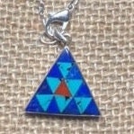 Zuni Multi color triangle pendant.( T1103-012 )
