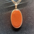 P3/10 - Natural Sunstone Pendant: 925 Sterling Silver (T12-010)