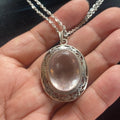 P3/19 - Rose Quartz Pendant with sterling silver, for men or women (T12-019)