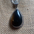 P3/31 - Natural Black Onyx Gemstone of Silver Pendant (T12-031)