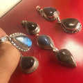 P3/41 (A-J) Labradorite Gemstone Handmade 925 Sterling Silver Jewelry Pendants (T12-041)