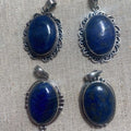 P3/60 -Lapis lazuli Gemstone Silver Handmade Pendant(T12-060)
