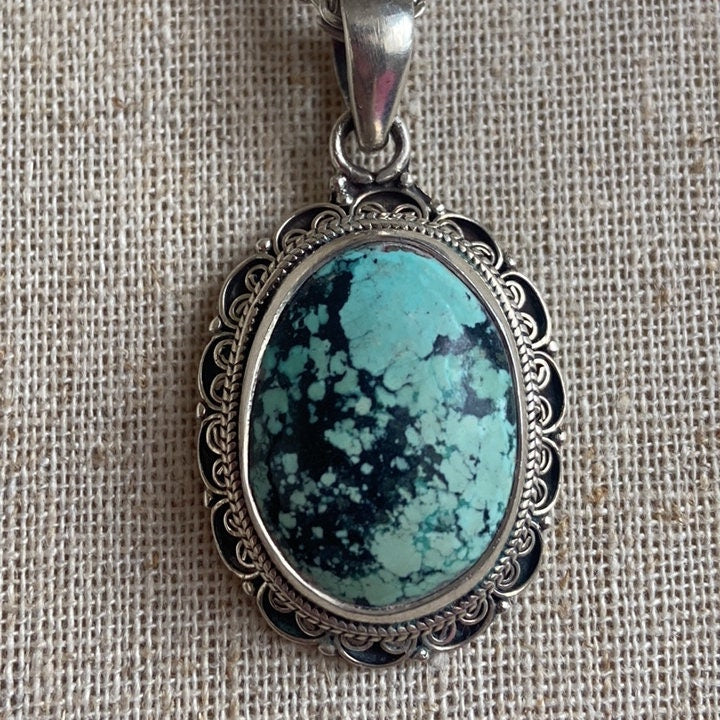 Turquoise gemstone Necklace (T1101-006.5)
