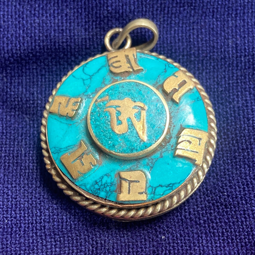 P4/5-Tibetan Pendant Necklace-Tibetan Om (T12-2/5)