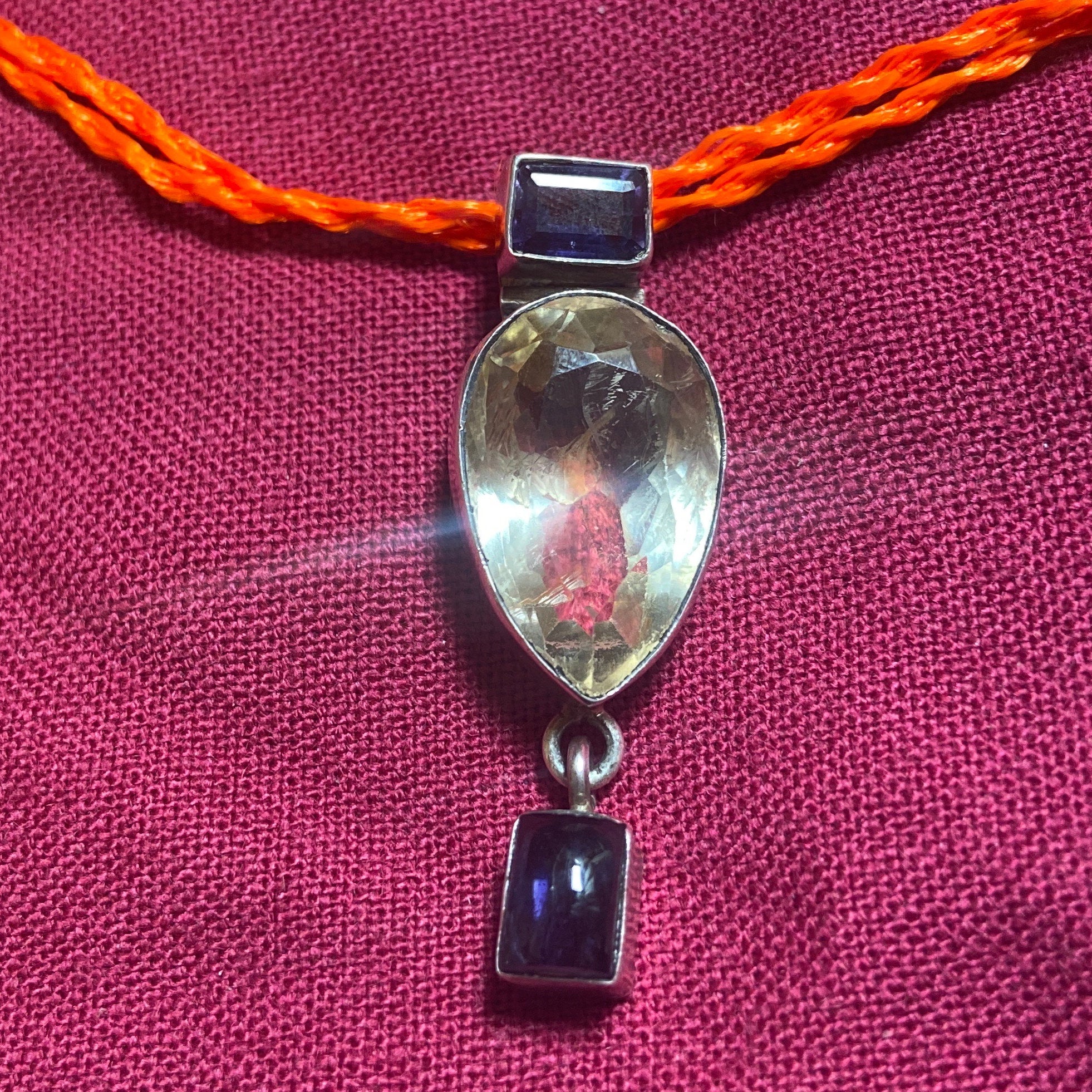 P5/3 -Rose Quartz Pendant with sterling silver, for men or women(T12-3/3)