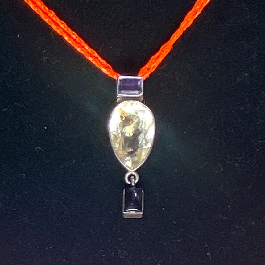 P5/3 -Rose Quartz Pendant with sterling silver, for men or women(T12-3/3)