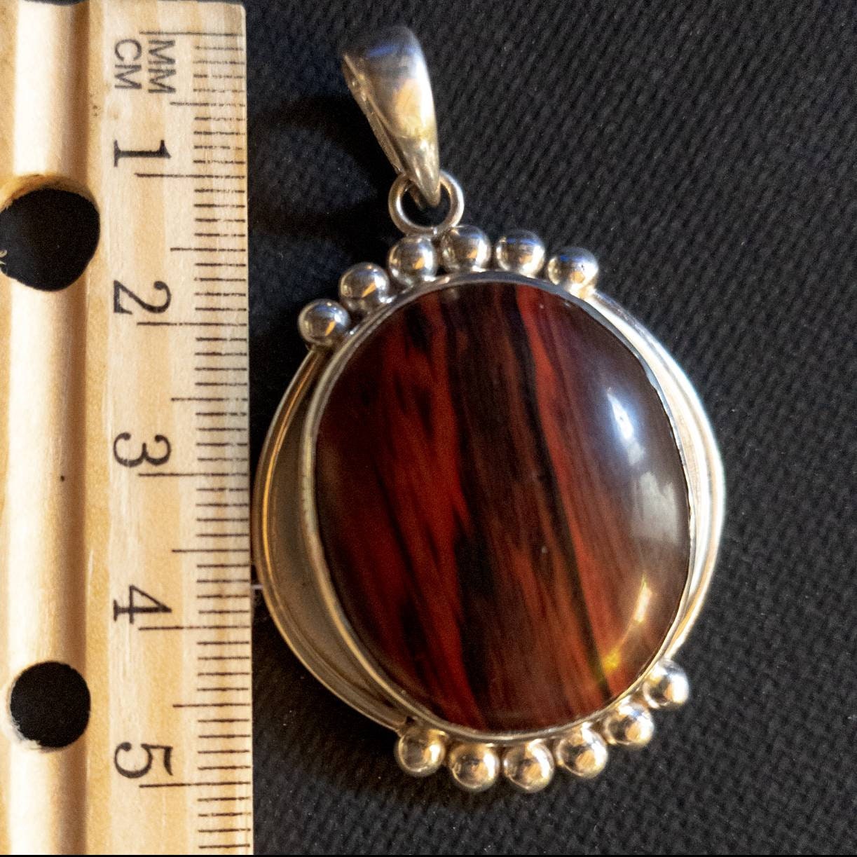 Red Jasper gemstone Necklace 925 Sterling Silver  Pendant (T1101-004.6)