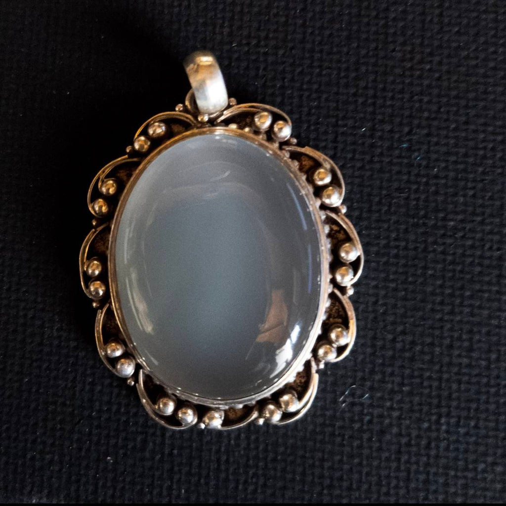 Handmade Moonstone Pendant: 925 Sterling Silver Gemstone Necklace