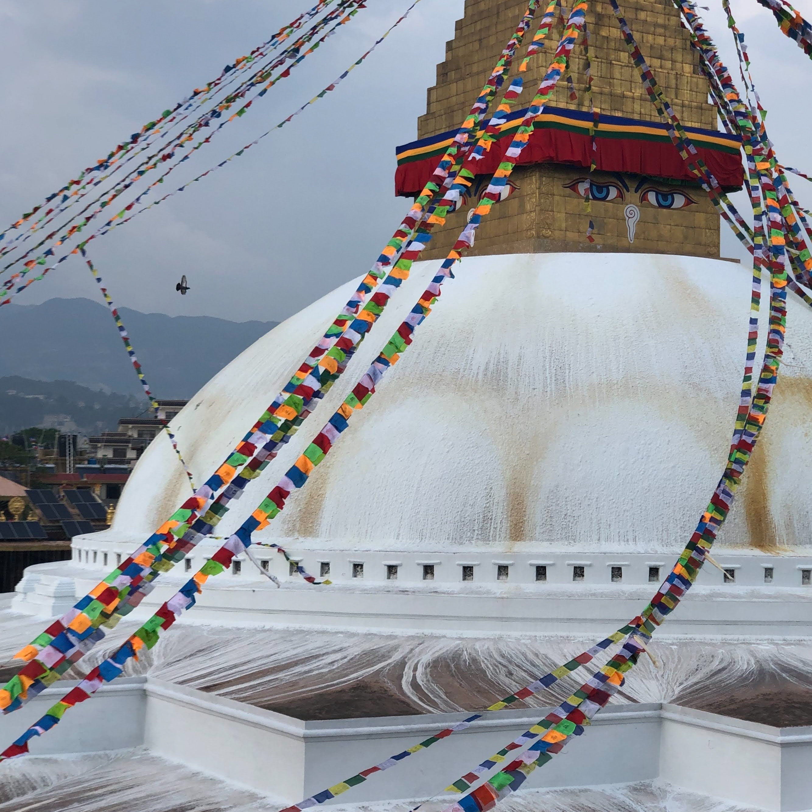 Extra Large Tibetan Prayer Flags: Wood Panel Print, 25 Sheets