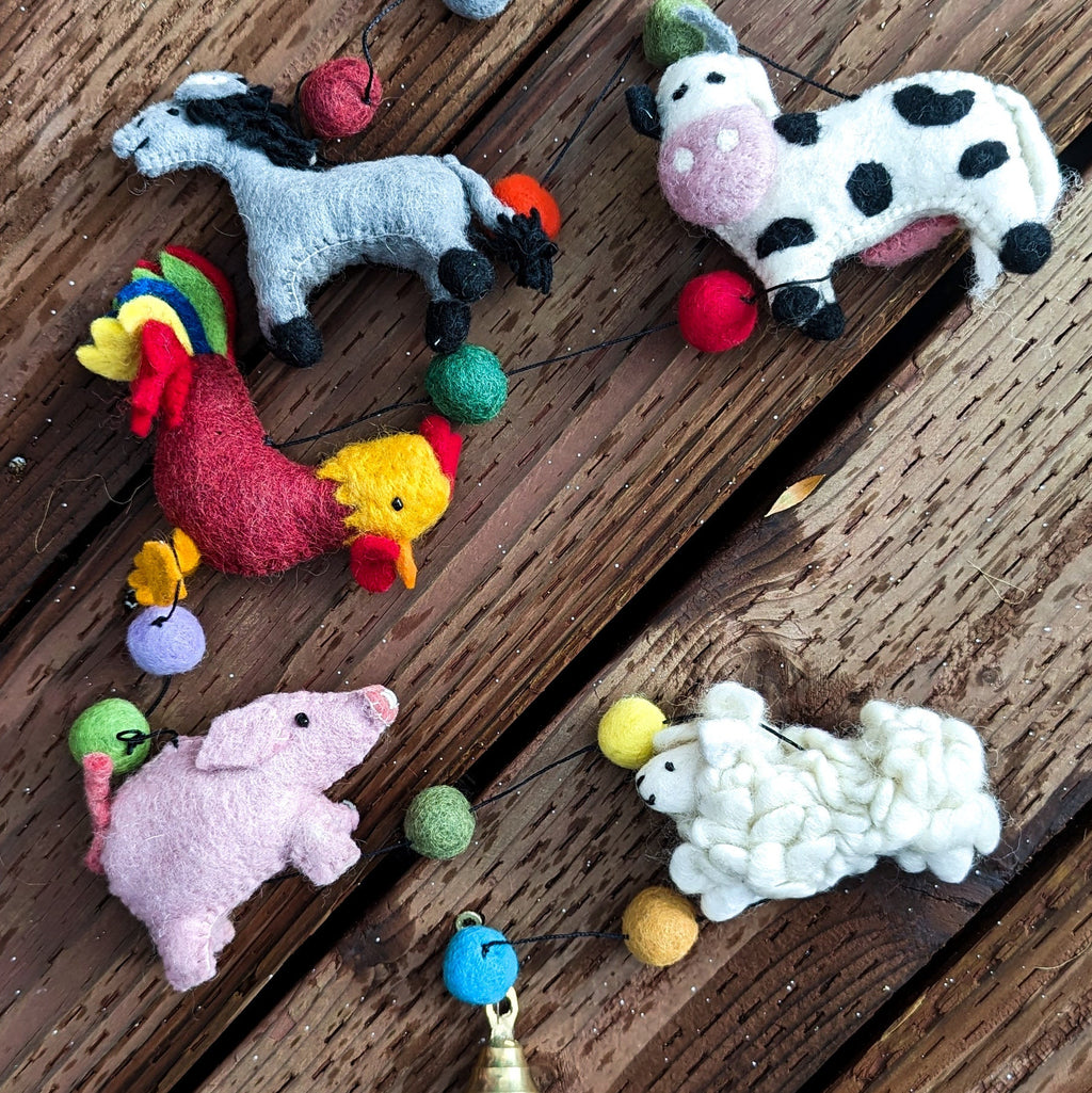 Handmade Wool Felt Safari Garland: Nursery Decor (55" Long)