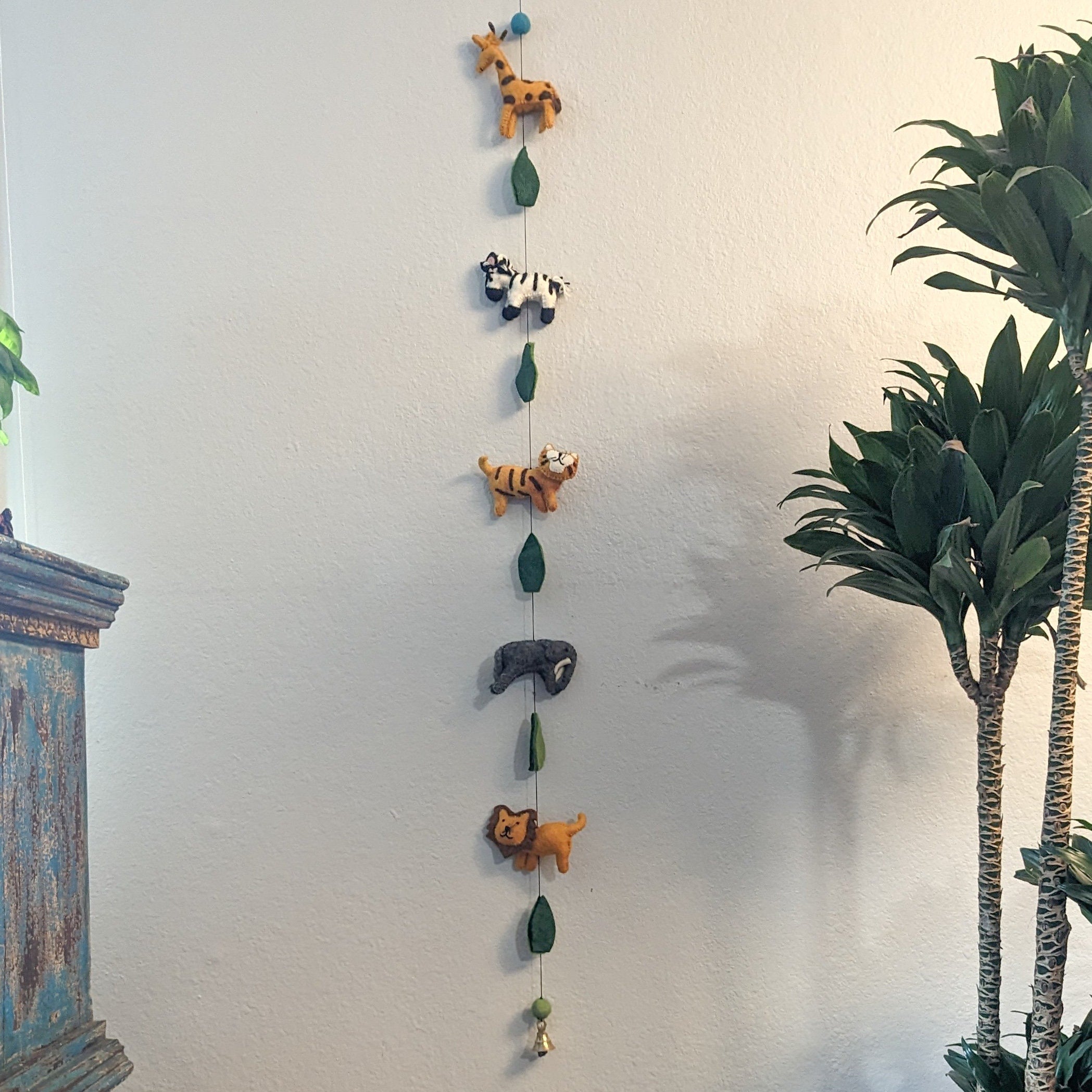 Handmade Wool Felt Safari Garland: Nursery Decor (55" Long)