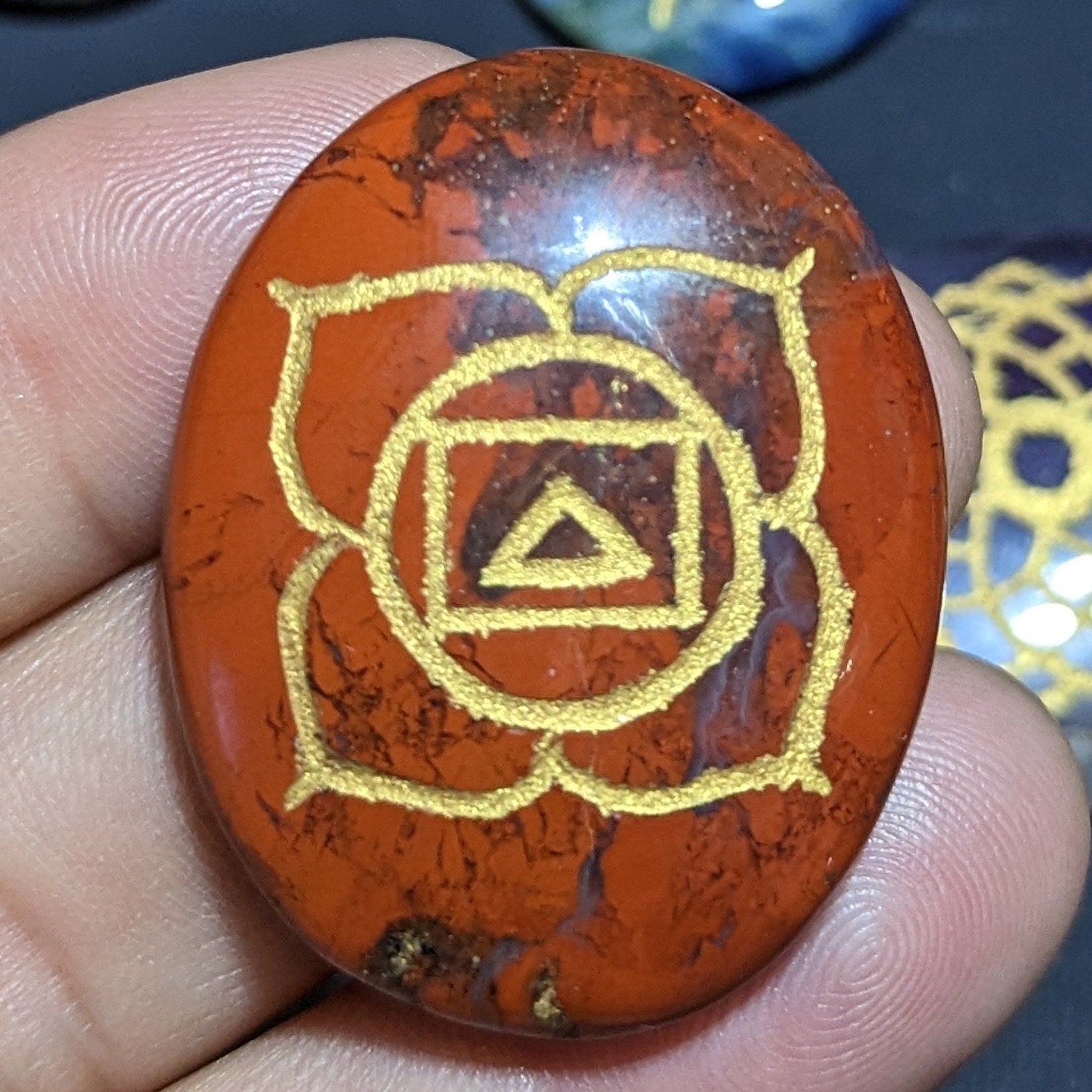 Engraved Chakra Stone Set, Reiki Meditation Stones (Set of 7)