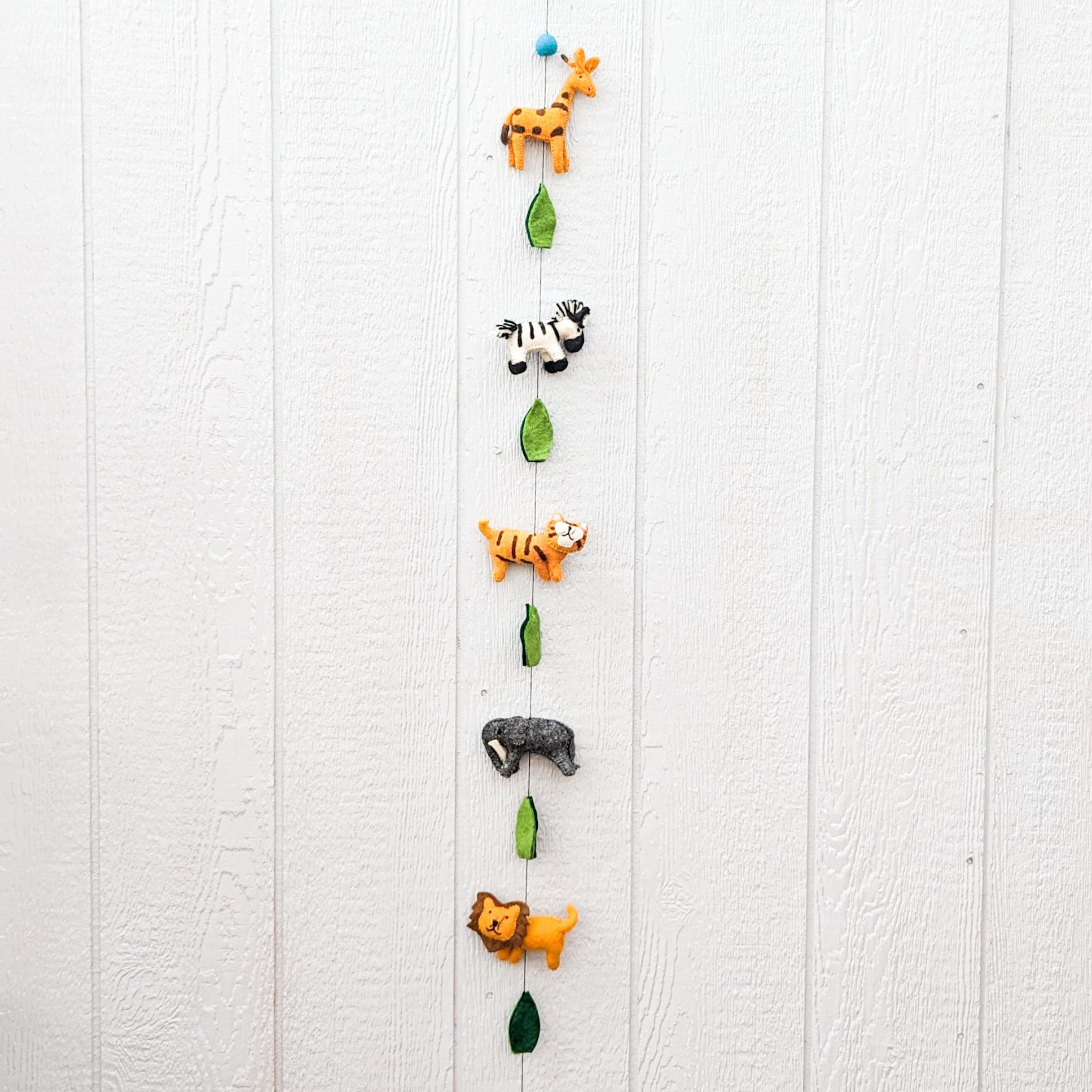 Handmade Wool Felt Safari Garland: Nursery Decor (55" Long)