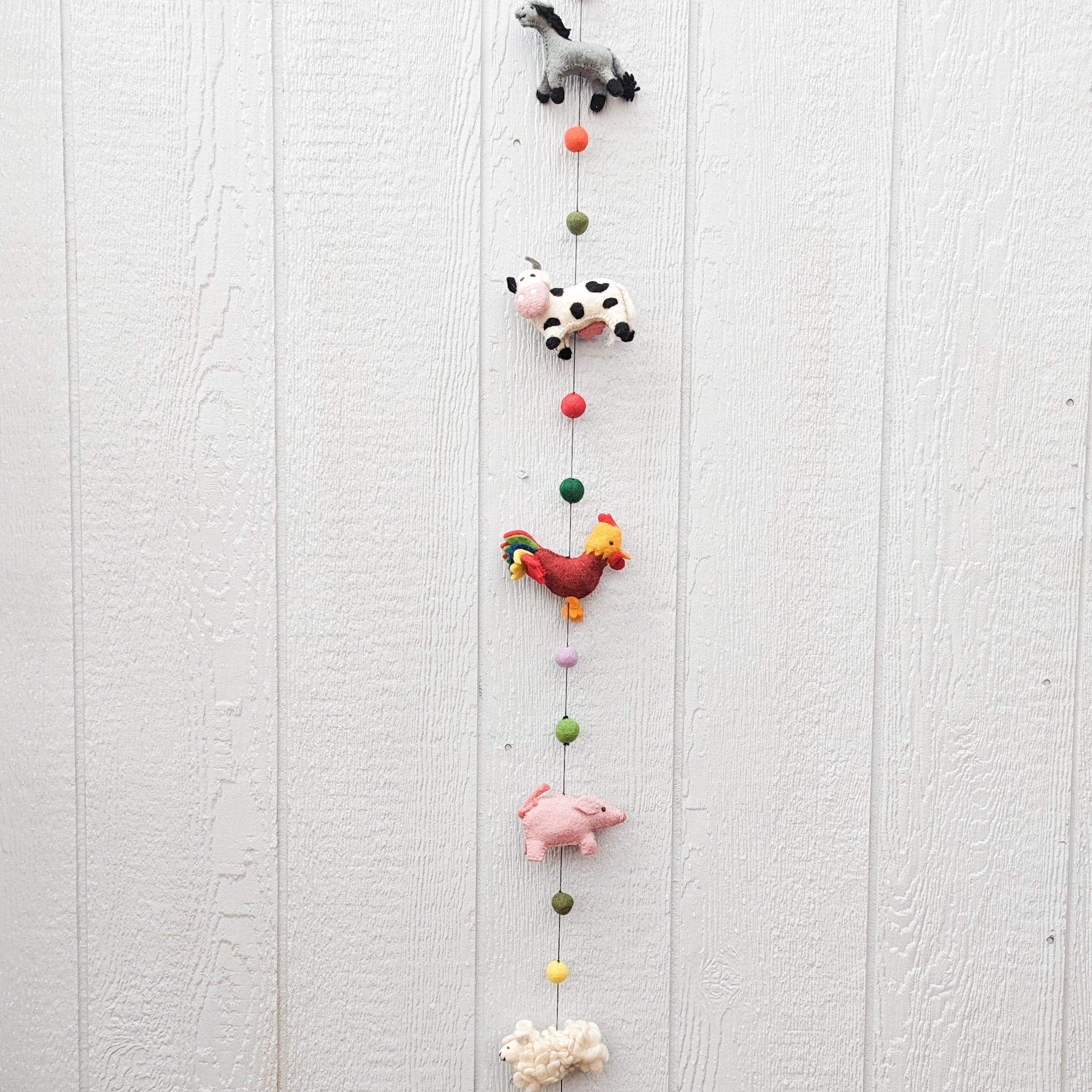 Handmade Wool Felt Safari Garland: Nursery Decor (55" Long)