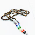 Knotted Tiger eye Bead Meditation Mala, 108 Beads