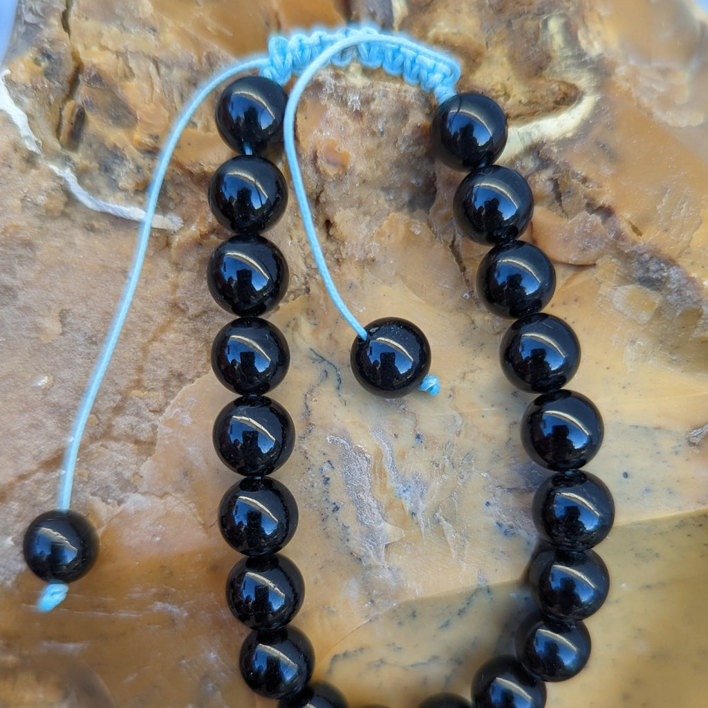 black onyx beaded bracelet