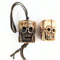 Hand Carved Yak Bone Skull Bead: Tibetan Vintage Meditation Mala