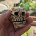 Hand Carved Yak Bone Skull: Tibetan Meditation Bead