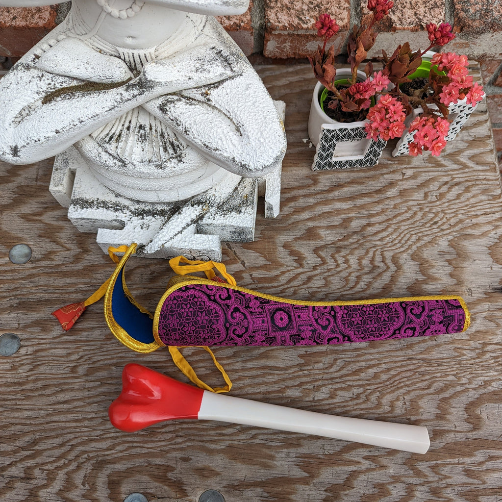 Kangling 12" inches  Epoxy Resin/ Boutique Tibetan Bone Flute/ Tantric Dharma Equipment/ Wind Instrument