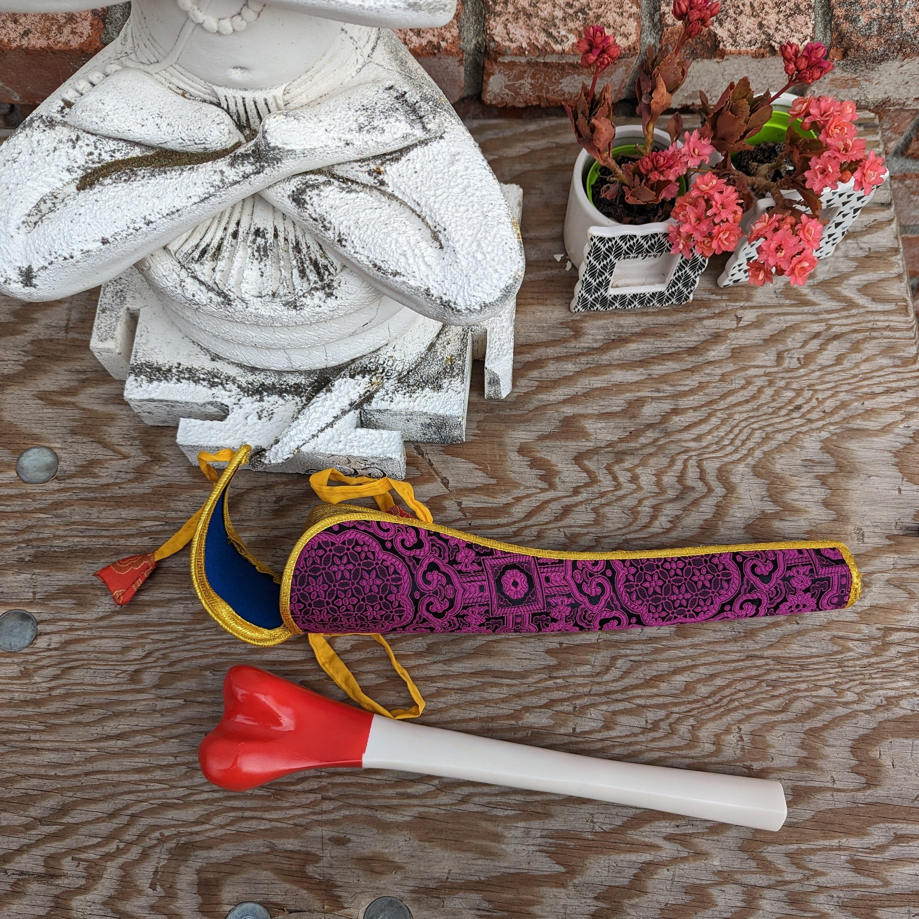 Kangling 12" inches  Epoxy Resin/ Boutique Tibetan Bone Flute/ Tantric Dharma Equipment/ Wind Instrument