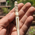 Hand Carved Yak Bone Phurba, Tibetan Ritual Dagger
