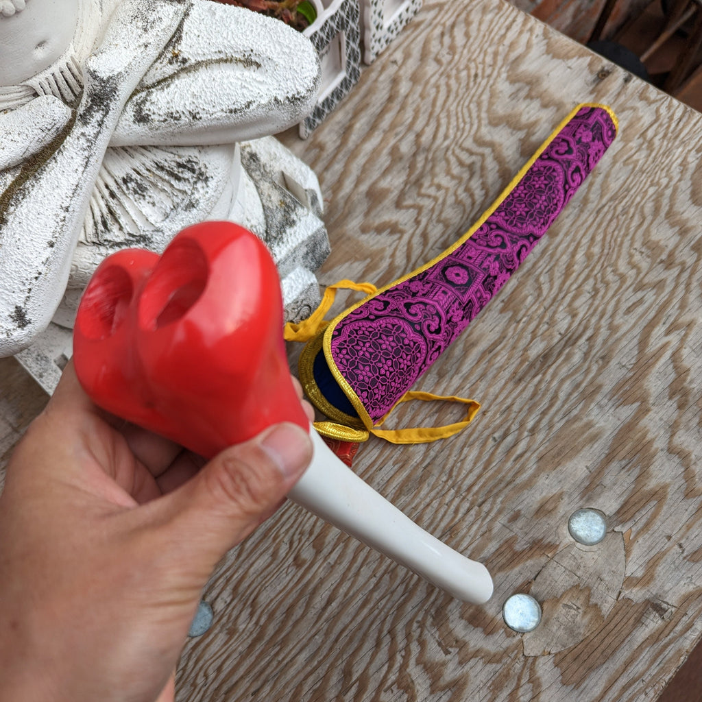 Kangling 12" inches  Epoxy Resin/ Boutique Tibetan Bone Flute/ Tantric Dharma Equipment/ Wind Instrument