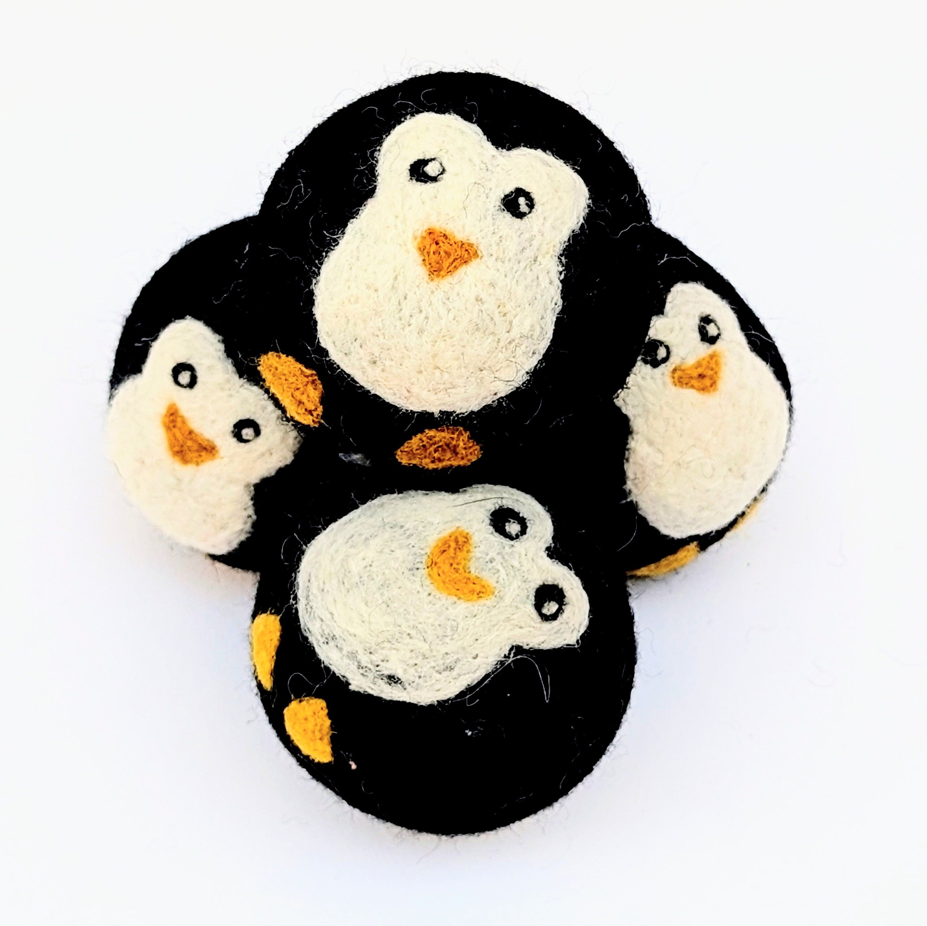 Organic Wool Dryer Balls (4-Pack): Sheep Design, Handmade in Nepal